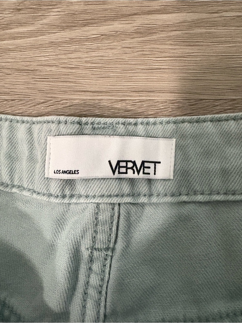 Light Green Distressed Wide-Leg Women's Jeans - Picture 4 of 7